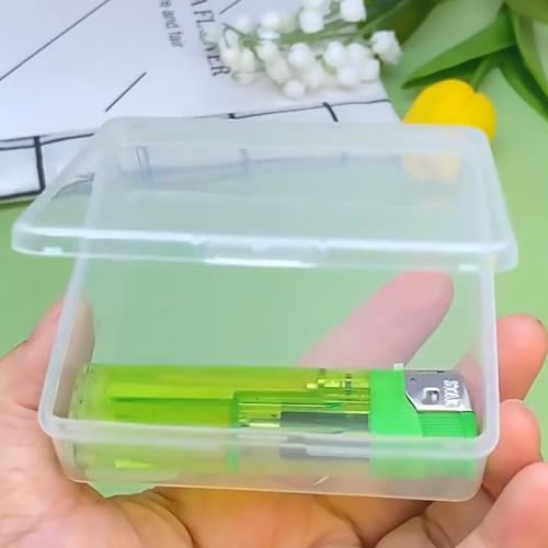 Image of 12 Pcs Square Bead Organizers (3.23 x 3.23 x 0.91 inch), Clear Plastic Beads Storage Containers Box for Jewelry Findings and Art Supplies