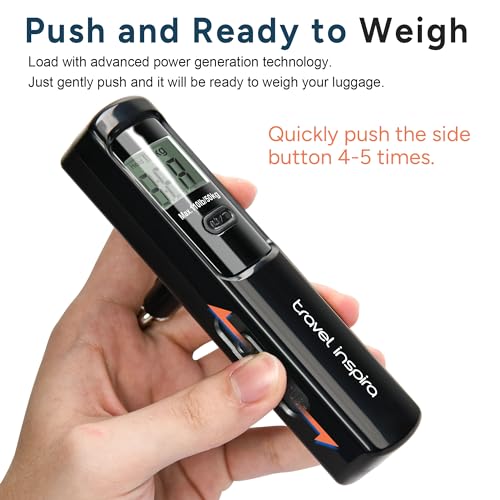 travel inspira Luggage Scale, Travel Essentials, Portable Digital Hanging Baggage Scale for Travel, Suitcase Weight Scale