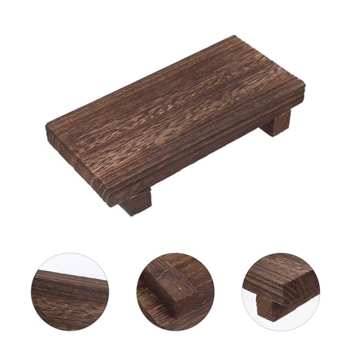 Jabonera pequeña de madera tipo soporte rústico para plantas y encimeras de cocina 8