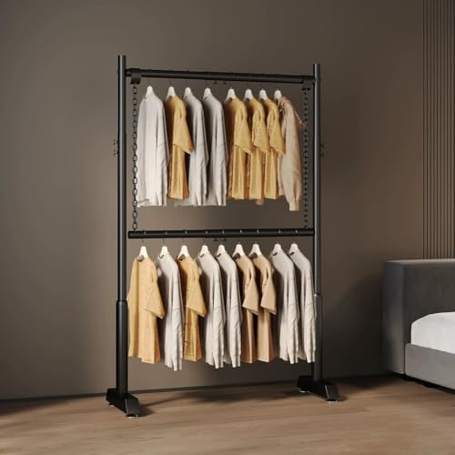 Plus de manque de place avec ce portant à vêtements robuste double - 2