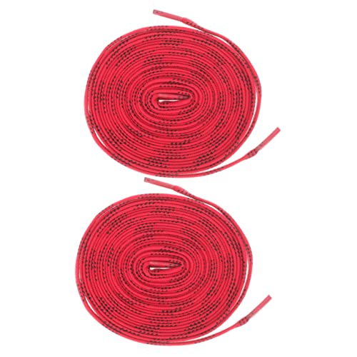 BRIGHTFUFU 2 Pairs Stylish Hockey Skate Laces Polyester Shoelaces for Ice Hockey Skates Roller Speed and Sports Boots
