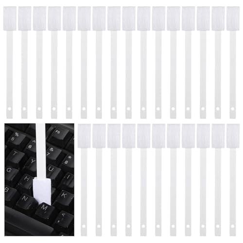 ZEYIYER 40Pcs Disposable Crevice Brush Disposable Window Track Cleaning Brush Crevices Hole Cleaning Tool for Keyboards Table Corner Small Spaces