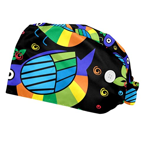 Casquette pour hommes femmes oiseaux de couleur couvre-chef unisexe et chapeaux de travail