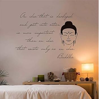 Stickers Muraux Citations Citation De Bouddha Tous Les Que Nous Sont Sticker Mural En Vinyle Citation De Bouddha Yoga Fleur De Lotus Decor Murales Yoga Stickers Muraux D Autres Police Amazon Fr Cuisine