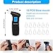 Breathalyzer with LCD Digital Display, Portable Alcohol Tester with 12 Reusable Mouthpieces(Blue)