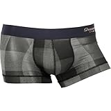 [グレイブボールト] ローライズ ボクサーパンツ クリスマス プレゼント ギフト 2025年 メンズ 男性 紳士 下着 プレゼント ツルツル 速乾 ブロックチェック L グレー