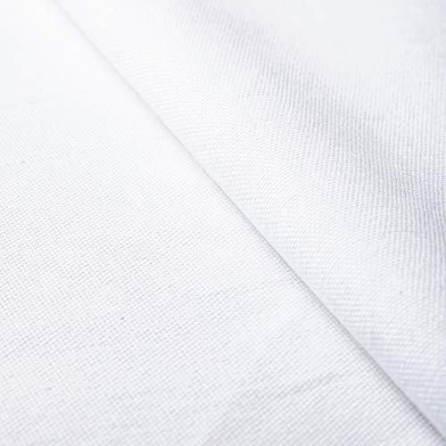 Encasa Homes Throw Pillow Cover 2Pc Set - White - 22 X 22 Inch Solid Dyed Cotton Canvas Square Accent Decorative Cushion Case For Couch Sofa Chair Bed & Home, Only Covers #TOP4