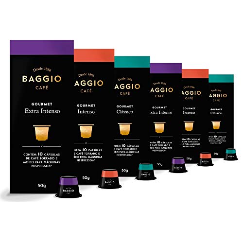 60 Cápsulas Compatíveis com Cafeteira Nespresso – Baggio Café Gourmet – 6 caixas