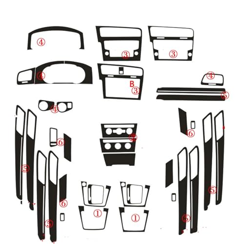Autocollants carbone 5D Golf 7 pour masquer les rayures de la console