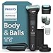Philips Norelco Body Groomer Serie 7000, peluquero de cuerpo entero para hombre, cabezal flexible 2D que sigue el contorno, sistema de afeitado de triple protección y recortador de pelo corporal