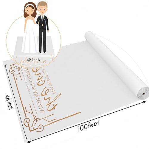 HEALON Thickened Aisle Runner, Gold, 4x100 Feet by HEALON - Image 2