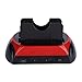 Produktbild Biuzi Festplattenleser 1 Stück 2,5 Zoll / 3,5 Zoll Dual SATA IDE HDD Festplattenbasis USB 2.0 Hub Kartenleser SATA HDD IDE-Dockingstation mit Kartenschlitz (UK)
