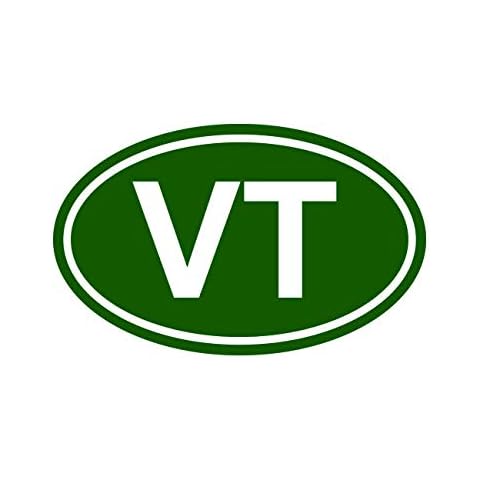 fagraphix Green Oval VT Vermont Sticker Decal Self Adhesive Vermont Oval vt Euro Oval 4.00" Wide Cover