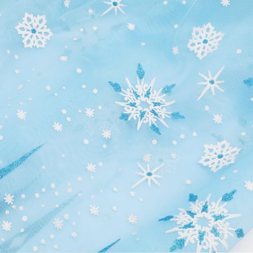 Capa con capucha princesa copo de nieve azul talla 4-8 miniatura 4