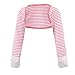 ScratchSleeves | Little Girls' Stay-On Scratch Mitts | Stripes | Pink and Cream | 3-4y