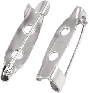 Brooch Backs Pin Badge Pins, 50 Pack 25mm 1 inch, with Back Bar Fastener