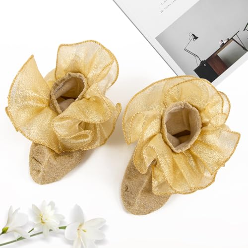 Girls Glitter Ruffle Ankle Socks Cute Kids Double Lace Sparkling Flufffy Frilly Dress Socks for Toddler Little Girl2
