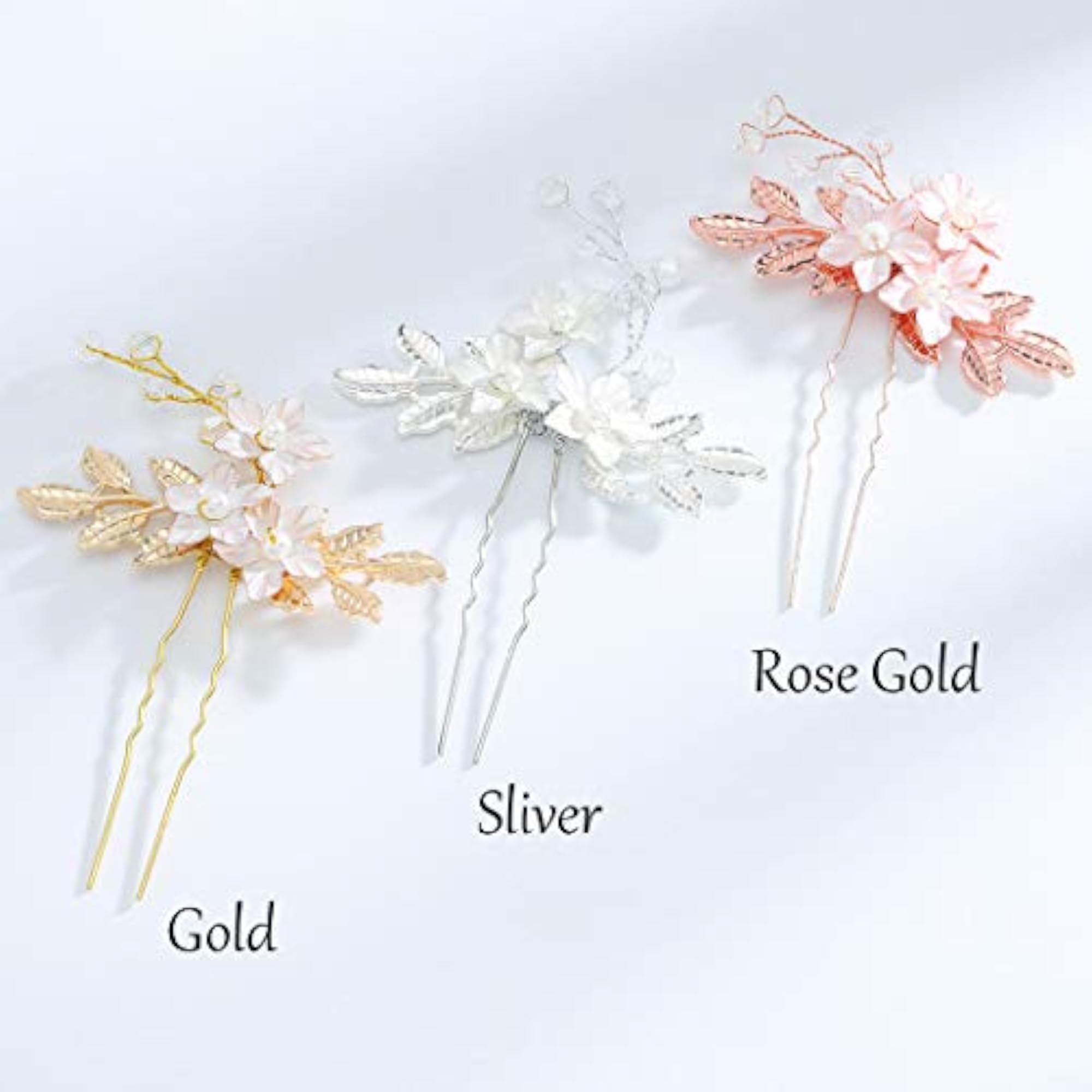 Flower Bride Wedding Hair Pins, Pearl Hair Accessories