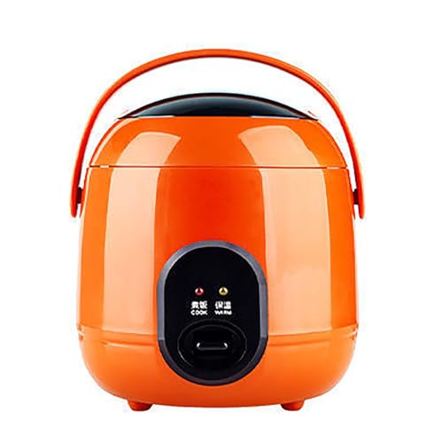 Mini Rice Cooker Electric 1.2L Rice Cookers Electric Includes Measuring Cup and Spatula 1-2 People Mini Household Rice Cooker,Orange