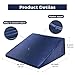 Couzssyhi Satin Wedge Pillow Case Cover, Silky Covers for Bed Wedge Pillows, Removable & Machine Washable Cases with Zipper, 1 Pack，Only Pillowcase(Navy Blue, 25"x25"x8")