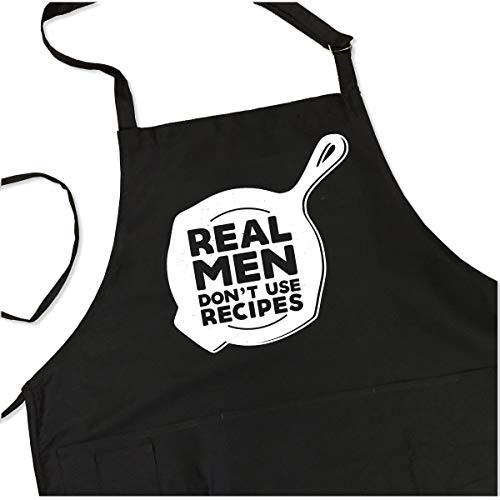 ApronMen, Don't Use Recipes Adjustable Apron for Men, Black, One Size