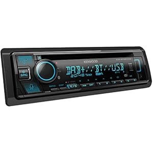 Kenwood KDC-BT560DAB CD Car Radio with DAB+ and Bluetooth Hands-Free Kit (USB, AUX-In, 1 x Pre-Out 2.5 V, Sound Processor, 4 x 50 W, VAR Lighting, DAB+ Antenna), Black
