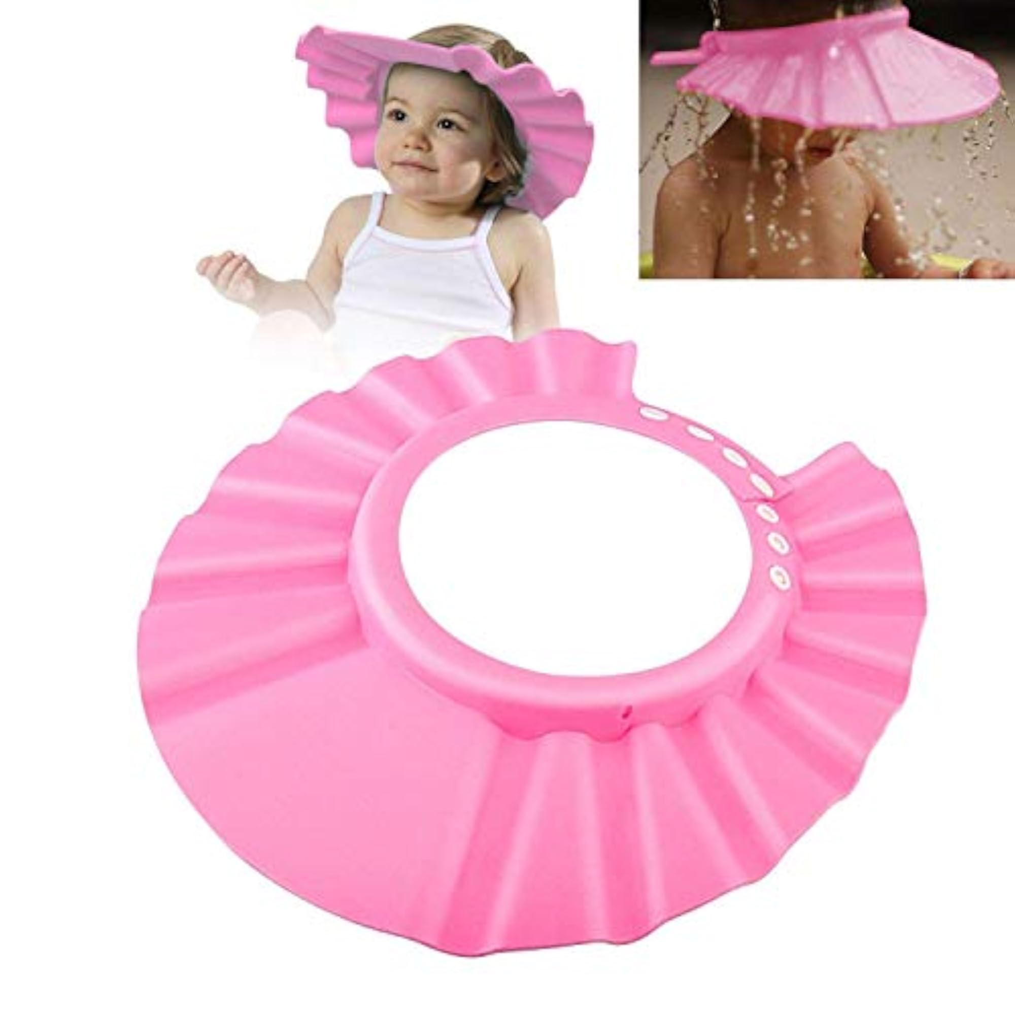 Adjustable Soft Bathing Baby Shower Cap, Eye & Ear Protector