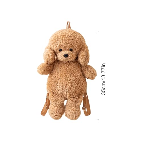Générique Tasche in Form eines Hundes – Plüschtier – Rucksack in Form eines Hundes für Frauen Reise Schule, kaki, Se référer au descriptif