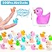 200PCS Mini Ducks Tiny Resin Ducks Glow in The Dark Bulk Miniature Animals Little Ducks for Fairy Garden Potted Dollhouse Decor Accessories Small Ducks for Valentines Day Gifts Classroom Party Favors