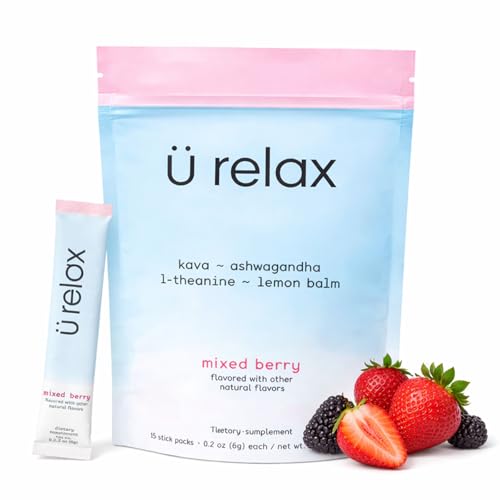 Relax Calming Drink – Natural Calm Powder Drink - Mixed Berry Flavors, 15 Packets