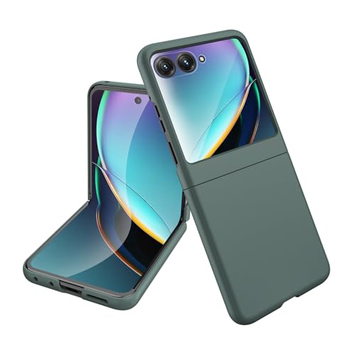 Motorola Razr 50 �Ή��A�X�N���[��&�J�����ی�P�[�X�t���A�y�ʃP�[�X�A�ϏՌ��A���S�ی�A���J�o�[�AMotorola Razr 50 �P�[�X �V�F���J�o�[(Green)