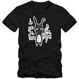 Frank aus Donnie Darko T-Shirt | Hollywood | Herren | Fantasy | Film | Psychogramm, Farbe:Schwarz (Deep Black L190);Größe:M