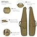 AUMTISC Soft Rifle Case, Shotgun Carrying Bag, Gun Cases for Scoped Rifles with Adjustable Shoulder Strap and Pocket, Khaki 44