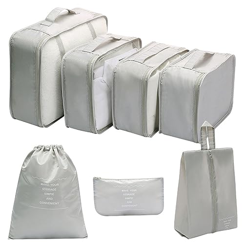 Lot de 7 cubes de rangement haut de gamme pour bagages de luxe - 2