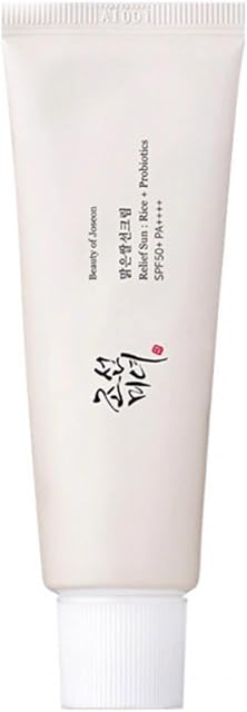 Beauty of Joseon Rice Probiotics Sunscreen Spf 50+ Sunscreen with rice extracts.