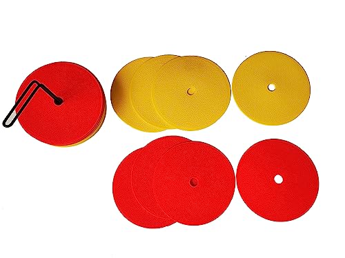 22yardspro Round Rubber Flat Spot Markers Set Of 24 Pcs With Metal