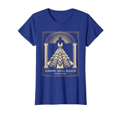 Summer Dress Season Starts Now Fashion Design T-Shirt, Women, Royal Blue, Medium