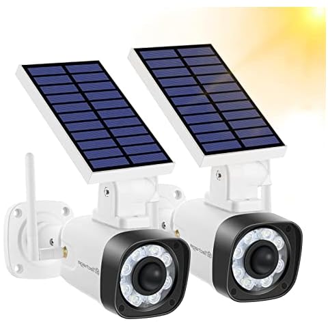 Techage SL669 Solar Powered Fake Security Camera with Floodlights Cover