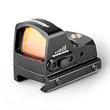 AOMEKIE Holographic Sight Mini Reflex Red Dot Sight Holografisches Visier Aluminium mit 7 Stufen Helligkeit für 20 mm Schiene für CQB