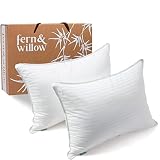 Fern and Willow Pillows for Sleeping - Set of 2 Standard Size/Kids Size Down Alternative Pillow Set