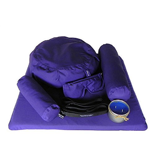 Peach Blossom Yoga 11001 7 Piece Deluxe Yoga Set - Indigo