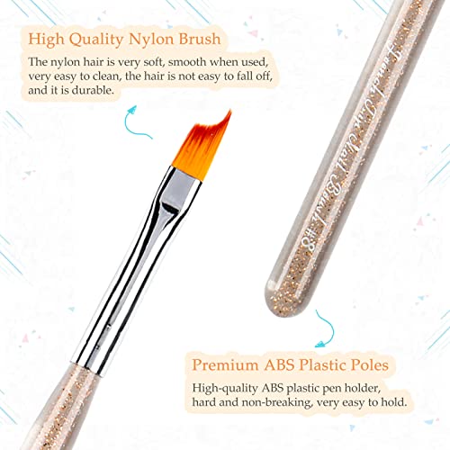 Bqan Nail Art Brushes Set, 6Pcs Nail Art Design Pen Painting Tools, With Nail Extension Gel Brush, Builder Gel Brush, French Nail Brush And Nail Ombre Brush For Manicure Salon Diy At Home #TOP2