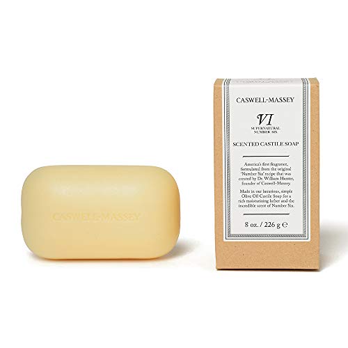 Caswell-Massey Supernatural VI Oversized Saddle Castile Soap Bar - Natural Bath Soap With Citrus, Musk, and Amber Fragrance - 8 Oz