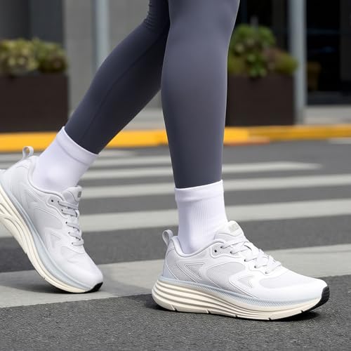 Image of ALEADER Womens Walking Shoes for 12-Hour Work Comfort, Anti-Fatigue Max Cushion Shoes for Standing All Day - Wide Fit for Nurses, Retail