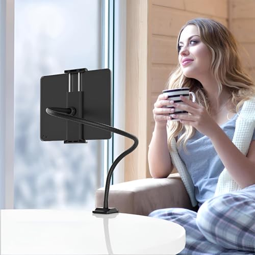 Image of Universal Mobile Phone Holder & Tablet Holder with 360 Rotation Cell Phone Holder, Mobile Phone Stand, Lazy Bracket, Flexible Long Arms Clip Mount for All Smartphone