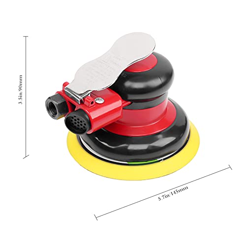 Image of Professional Air Random Orbital Palm Sander, Heavy Duty Dual Action Pneumatic Sander with 1pc Backing Plate (5 inch) (Pack of 2)