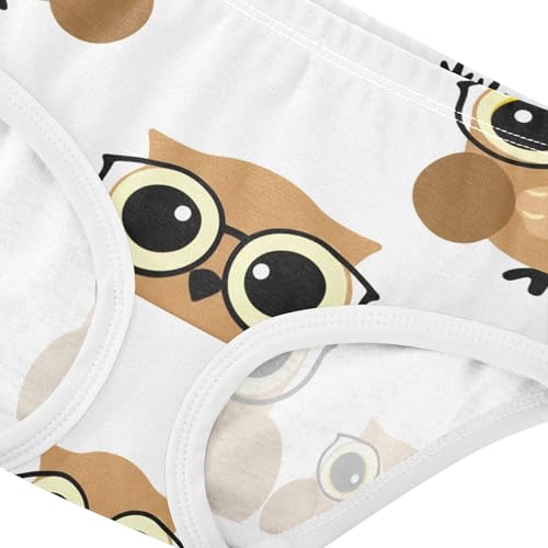 Cotton Toddlers Underwear Floral Playful Cute Cartoon Owls Panties Little Girl Fun Print Briefs Kids Undies 2t4