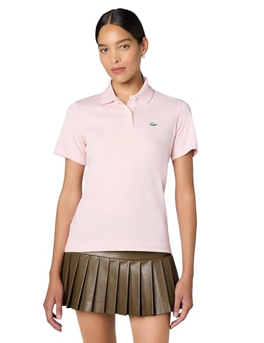 Lacoste Camisa polo feminina de manga curta, Blush, 34