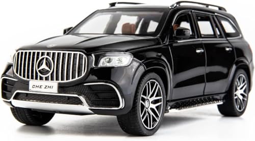 Image of Alloy Car Model Diecasts Metal Toy with Sound /Light /Pull-Back Off-Road Vehicles Car Model Collection Kids Toys Gift Multicolor Pack of 1 (1:24-Benz AMG GLS63 Black)
