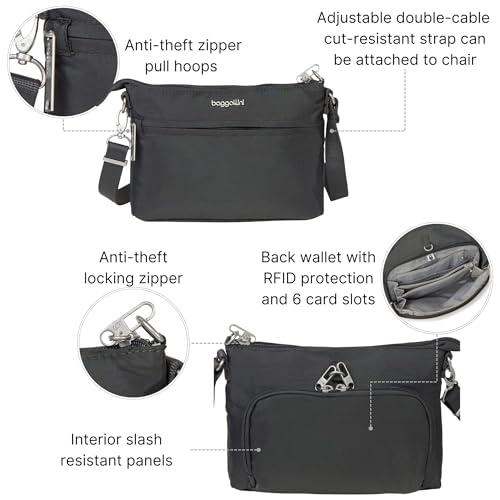 Image of Baggallini Securtex Anti-Theft Memento Crossbody